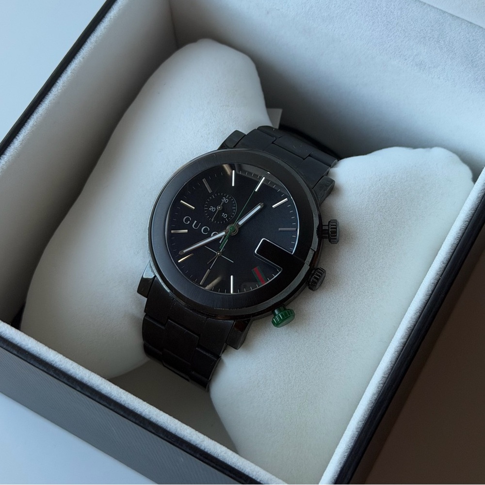 Gucci G-Chrono Black Quartz Mens Watch